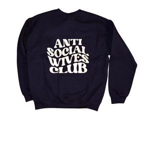 Anti Social Wives Club Women's Black Sweatshirt XL